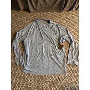 Ozark Trail Mens Long Sleeve Performance T Shirt Light Blue Size 3XL Brand New